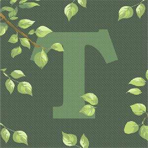 Leaves alphabet letter t
