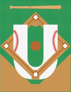 Baseball alphabet letter u
