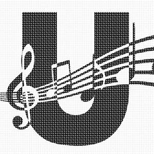 image of Letter U Music Notes