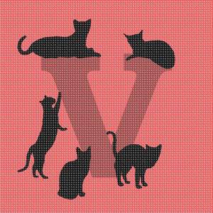 Letter V Cats Galore