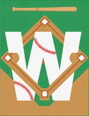 Baseball alphabet letter w