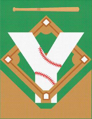 Baseball alphabet letter y