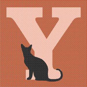 Letter Y Black Cat