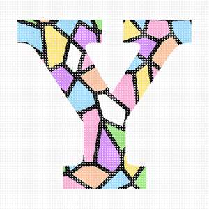 Letter Y Stained Pastel