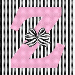 Striped Bow alphabet letter z