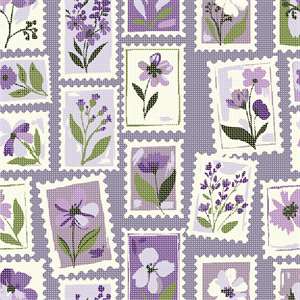 image of Lilac Floral Stamps