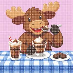 Moose Eating Mousse