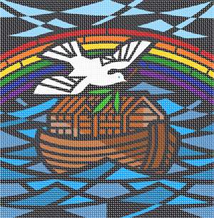 image of Noahs Ark Stained Glass