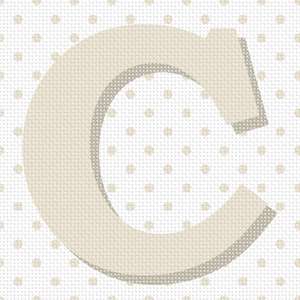 Polka Dot Letter C Tan