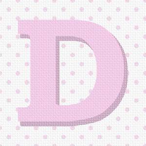 Polka Dot Letter D Pinks