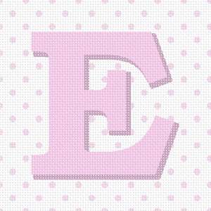 Polka Dot Pinks alphabet letter e