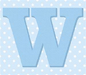Polka Dot Letter W