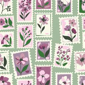 image of Sage Floral Stamps