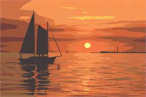 image of Sunset Sailboat Silhouette