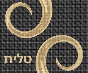 image of Tallit Swirls Gold