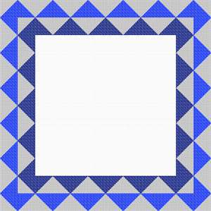 image of Tallit Two Hued Diamond Border