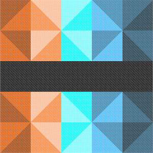image of Tefillin Triangular Ombre  Burnt Orange Blues
