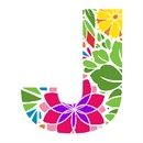 Letter J Flower Shape