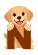 Letter N Puppy