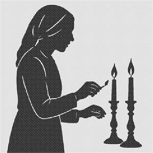 image of Woman Lighting Silhouette