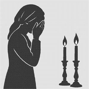 image of Woman Praying Silhouette