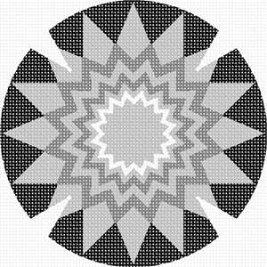 image of Yarmulka Star Black White Gray