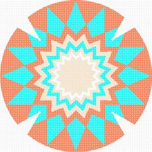 image of Yarmulka Star Coral Aqua