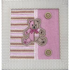 Stitched, embellished and framed.