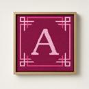 Letter A Pink Ribbons