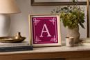 Letter A Pink Ribbons