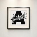 Letter A Music Notes