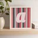 Letter A Rose Stripes