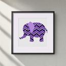 Purple Bargello Elephant