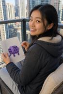 Purple Bargello Elephant
