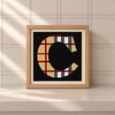Letter C Camel Tartan