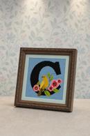 Letter C Bird Flowers