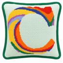Letter C Tie Dye Rainbow
