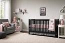 Grey Chevron Baby Girl Crib