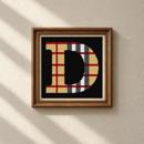 Letter D Camel Tartan