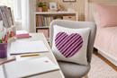 Heart Striped Purple