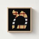 Letter Mem Camel Tartan