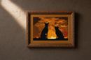 Dogs Sunset Silhouette