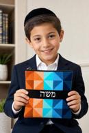 Tefillin Triangular Ombre  Burnt Orange Blues