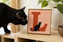 Letter L Black Cat