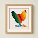French Rooster Silhouette