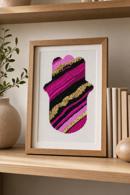 Hamsa Geode Magenta