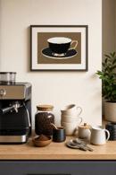 Gold And Black Cup And Saucer