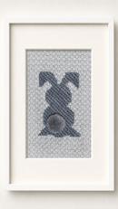 Beginner Bunny Rabbit Grey Pom Pom Tail