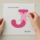 Letter J Hope Ribbon