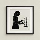 Woman Lighting Silhouette